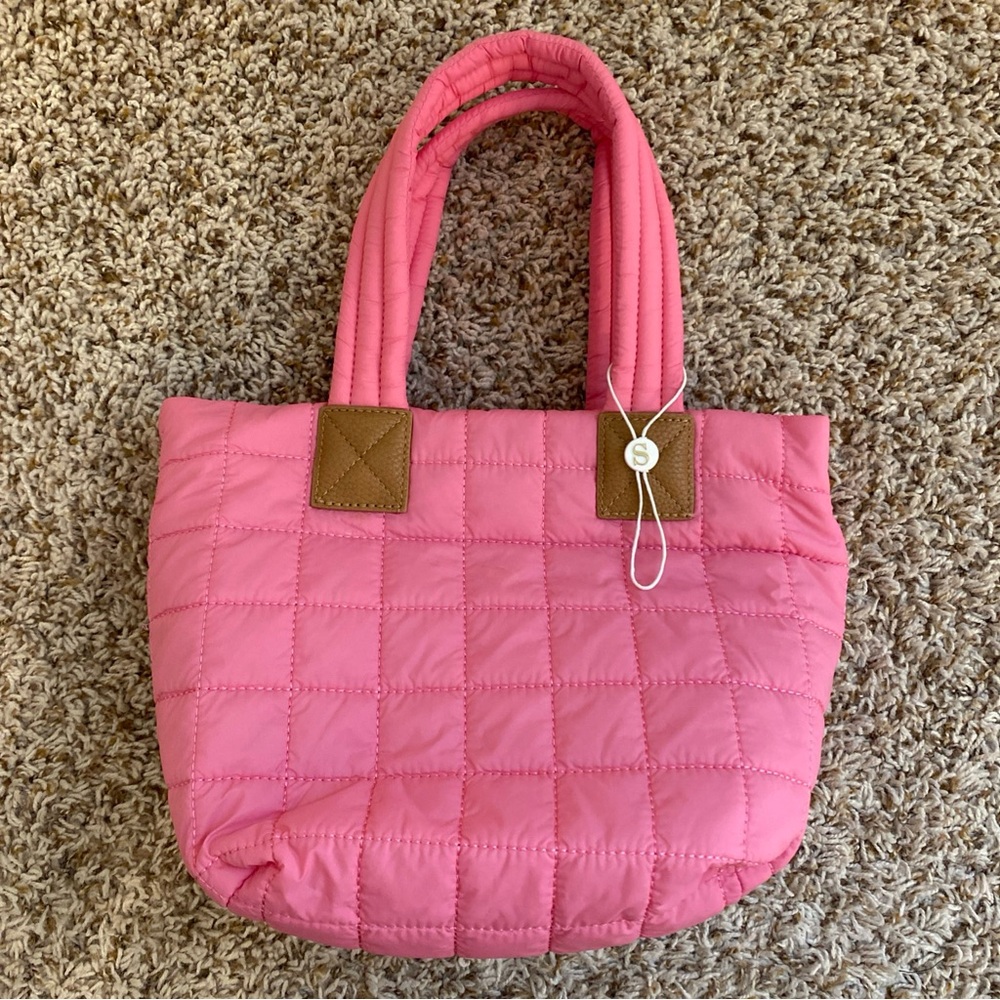 Shiraleah Ezra Pink Quilted Mini Tote Bag